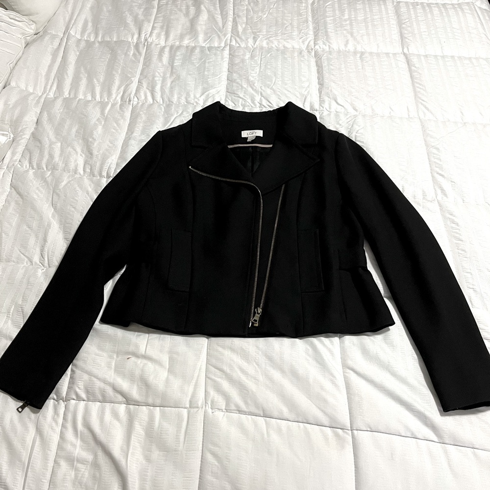 Black Loft Blazer - Gold Zipper